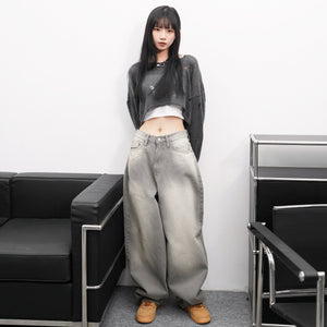 [BEST] DAMAGE CROP KNIT/ 3色