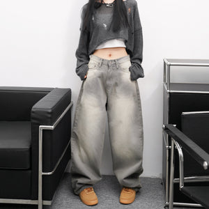 [摺邊褲腳] BALLOON POCKET DENIM PANTS/ 1色