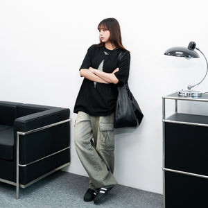 [極高腰] GENE VINTAGE WIDE CARGO DENIM PANTS/ 1色