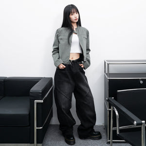 [VINTAGE] 薄款霧面感GREY JACKET/ 1色
