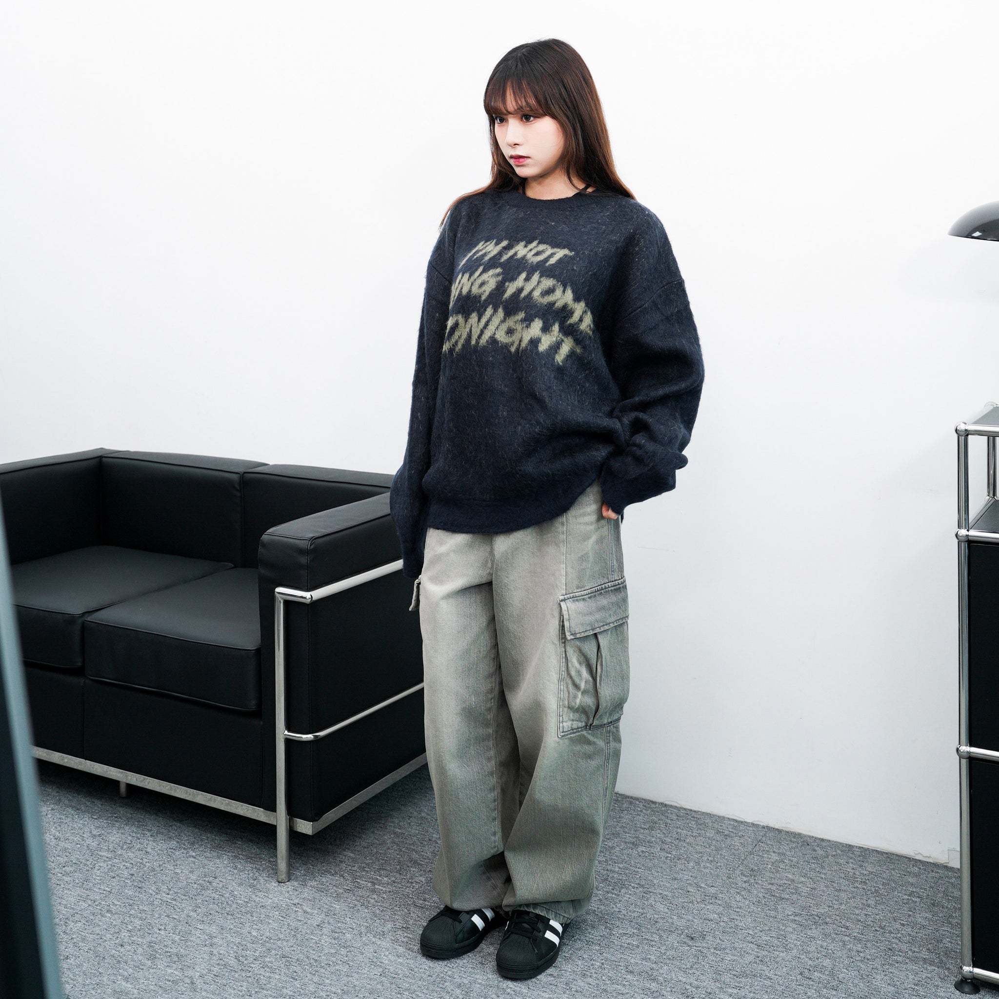 [極高腰] GENE VINTAGE WIDE CARGO DENIM PANTS/ 1色