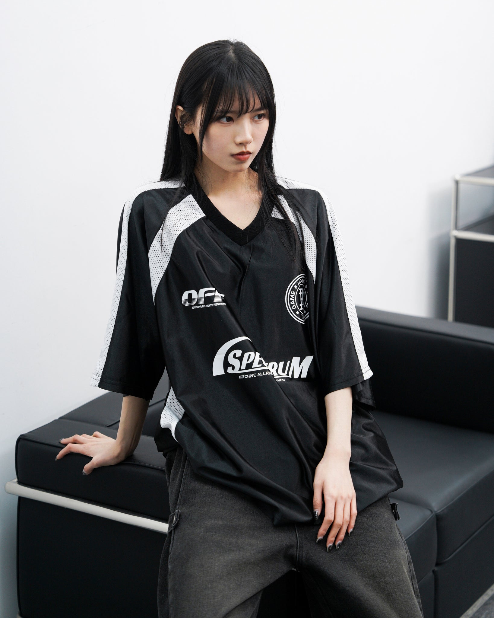 [UNISEX] 冰感透氣拼接SPECTRUM JERSEY TEE/ 3色