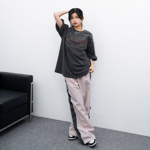 [UNISEX] SIDE SHIRRING NYLON BANDING PANTS/ 3色