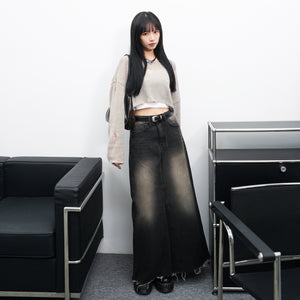 [BEST] DAMAGE CROP KNIT/ 3色
