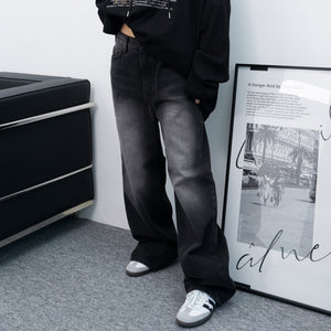 [XS-L] Retro Mood Washed Denim Pants/ 1色
