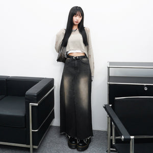[BEST] DAMAGE CROP KNIT/ 3色
