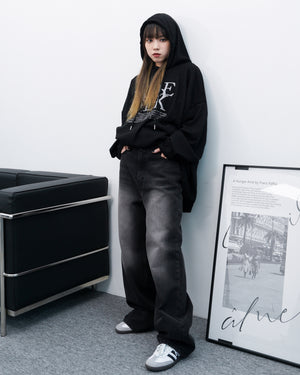 [XS-L] Retro Mood Washed Denim Pants/ 1色