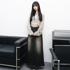 [BEST] DAMAGE CROP KNIT/ 3色