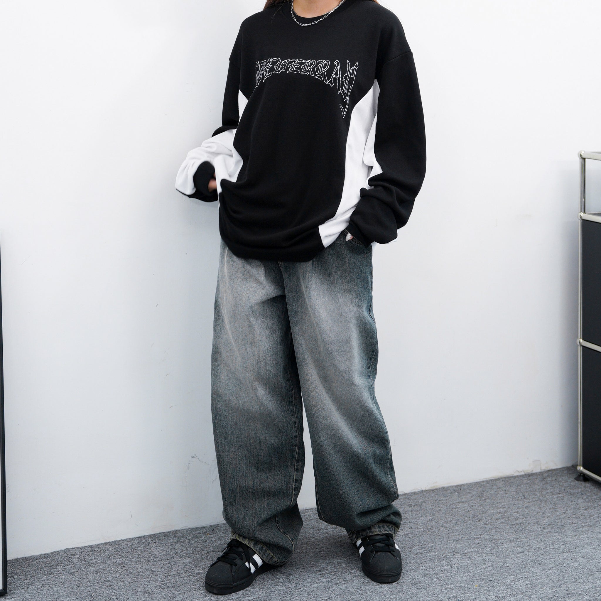 [UNISEX] TRACK LAYERED LONG SLEEVE TEE/ 2色