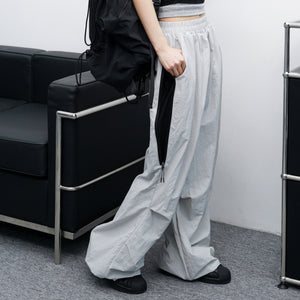 [UNISEX] SIDE ZIPPER NYLON PANTS/ 2色