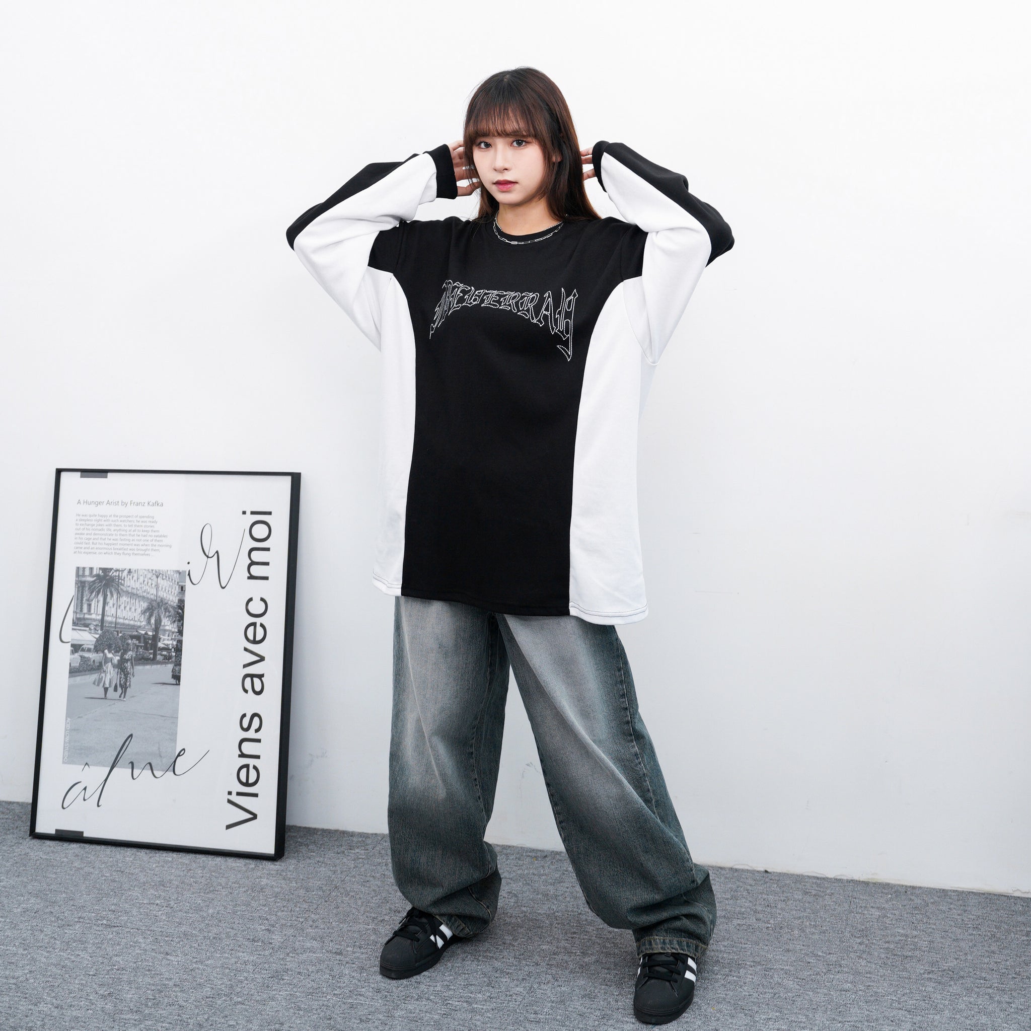 [UNISEX] TRACK LAYERED LONG SLEEVE TEE/ 2色