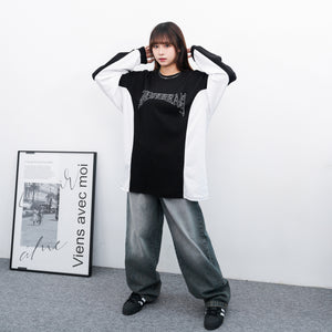 [UNISEX] TRACK LAYERED LONG SLEEVE TEE/ 2色