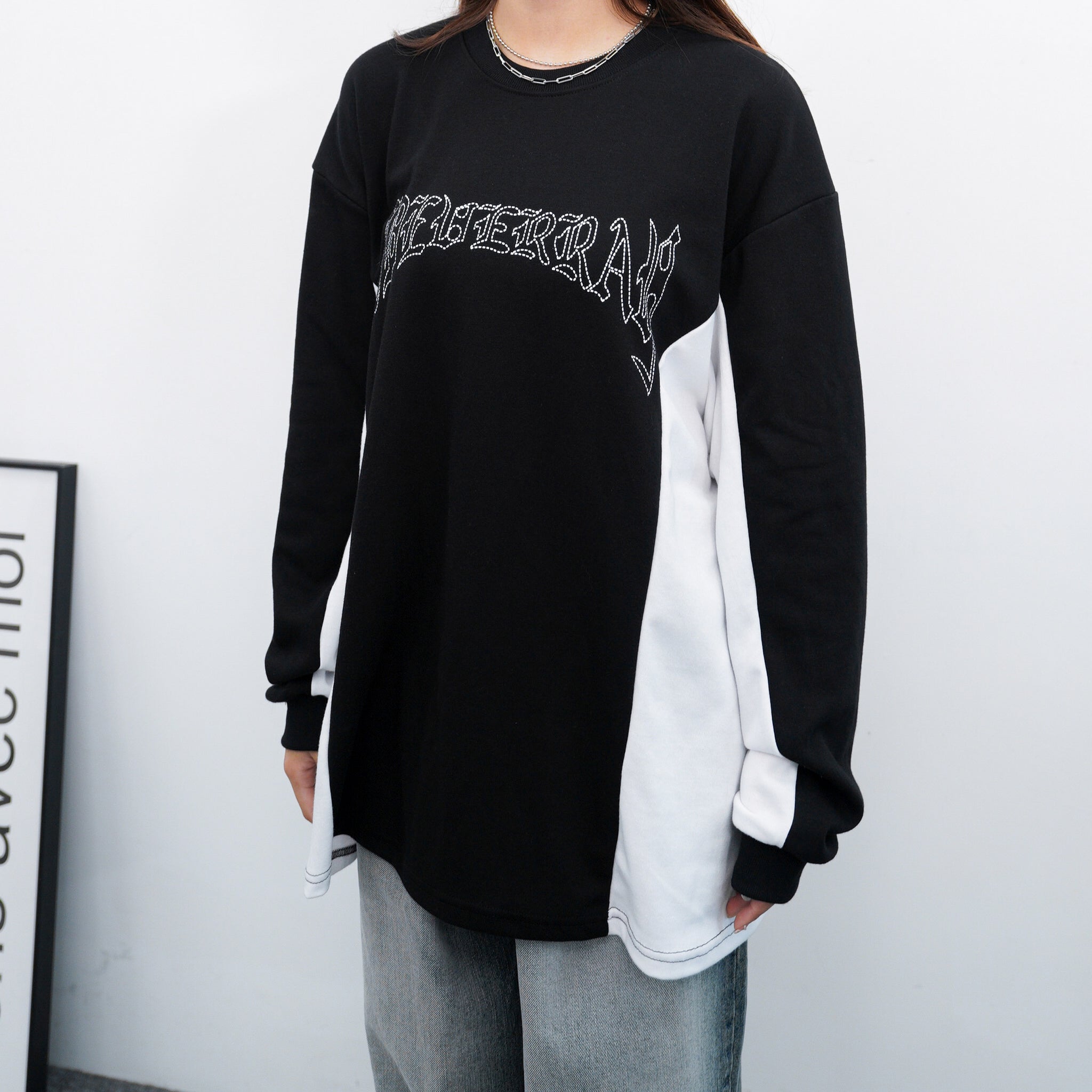 [UNISEX] TRACK LAYERED LONG SLEEVE TEE/ 2色