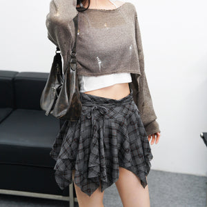 [BEST] DAMAGE CROP KNIT/ 3色