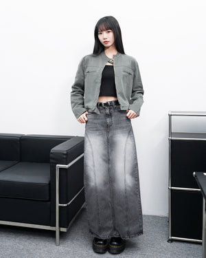 [VINTAGE] 薄款霧面感GREY JACKET/ 1色
