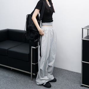 [UNISEX] SIDE ZIPPER NYLON PANTS/ 2色