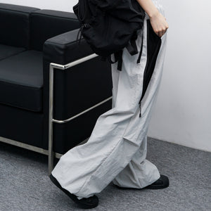[UNISEX] SIDE ZIPPER NYLON PANTS/ 2色