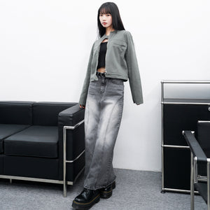 [VINTAGE] 薄款霧面感GREY JACKET/ 1色