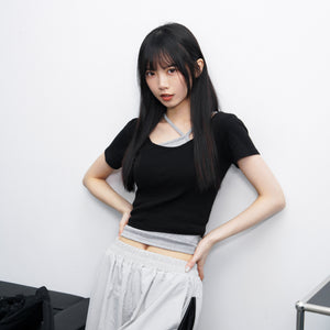 [可前後調轉] Unbalanced Sleeveless/ 3色