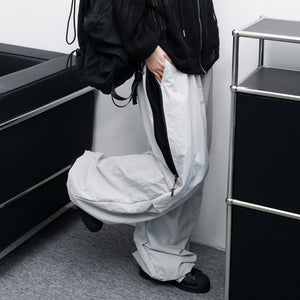 [UNISEX] SIDE ZIPPER NYLON PANTS/ 2色