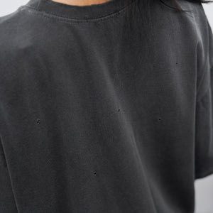 [UNISEX] DAMAGE  PIGMENT T-SHIRT/ 2色