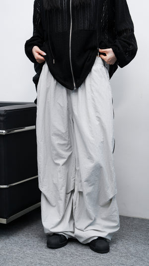 [UNISEX] SIDE ZIPPER NYLON PANTS/ 2色