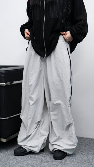 [UNISEX] SIDE ZIPPER NYLON PANTS/ 2色