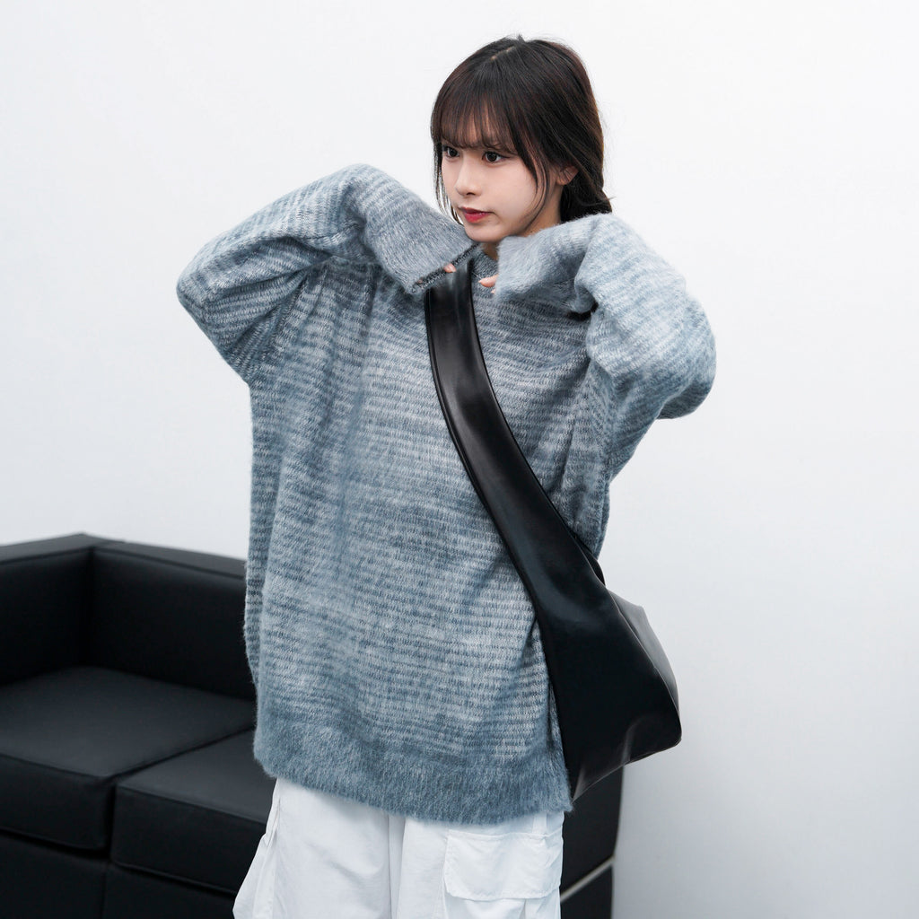[UNISEX] 超溫柔混色霧面感橫間冷衫/ 3色