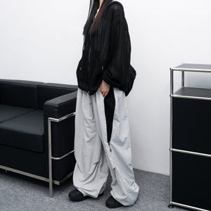 [UNISEX] SIDE ZIPPER NYLON PANTS/ 2色