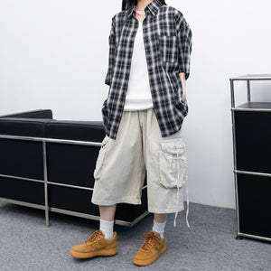 [UNISEX] 水洗BEST STRING CARGO BERMUDA PANTS/ 2色