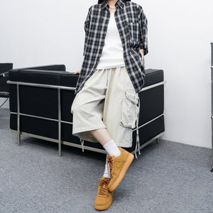 [UNISEX] 水洗BEST STRING CARGO BERMUDA PANTS/ 2色