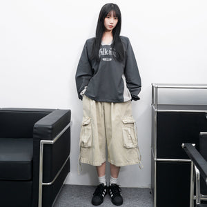 [UNISEX] 水洗BEST STRING CARGO BERMUDA PANTS/ 2色