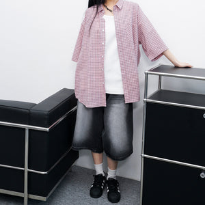 [UNISEX] FADED VINTAGE BERMUDA DENIM PANTS/ 1色