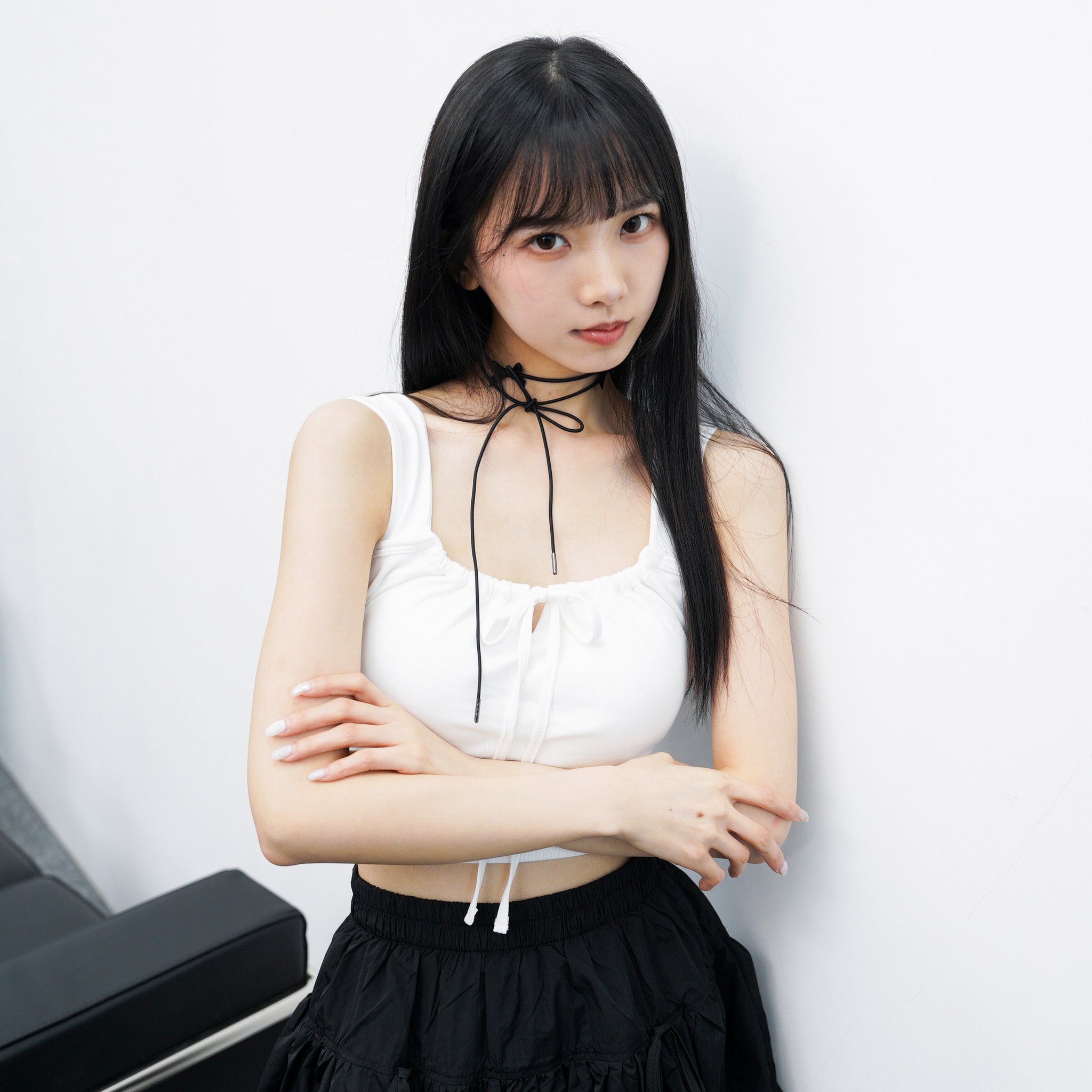 4 MINI RIBBONS CHOKER/ 2色