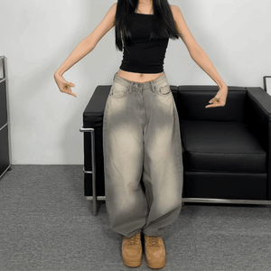 [摺邊褲腳] BALLOON POCKET DENIM PANTS/ 1色