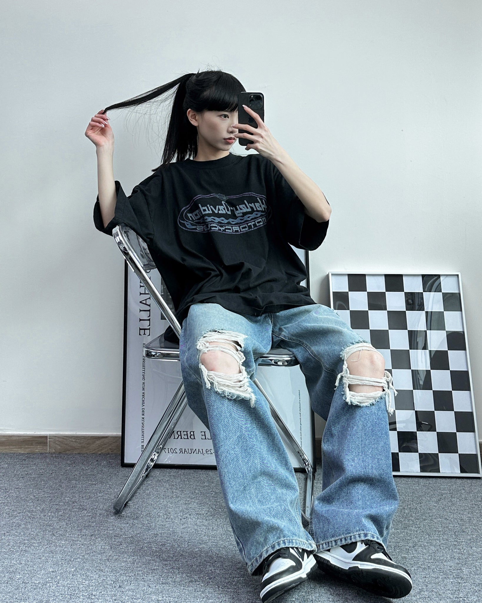 [Vintage] Harley Davidson Oversize Tee/ 1色