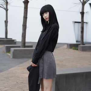 Belt Pleated Skirt/ 2色