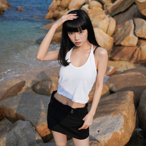 Halter Neck Sleeveless/ 2色