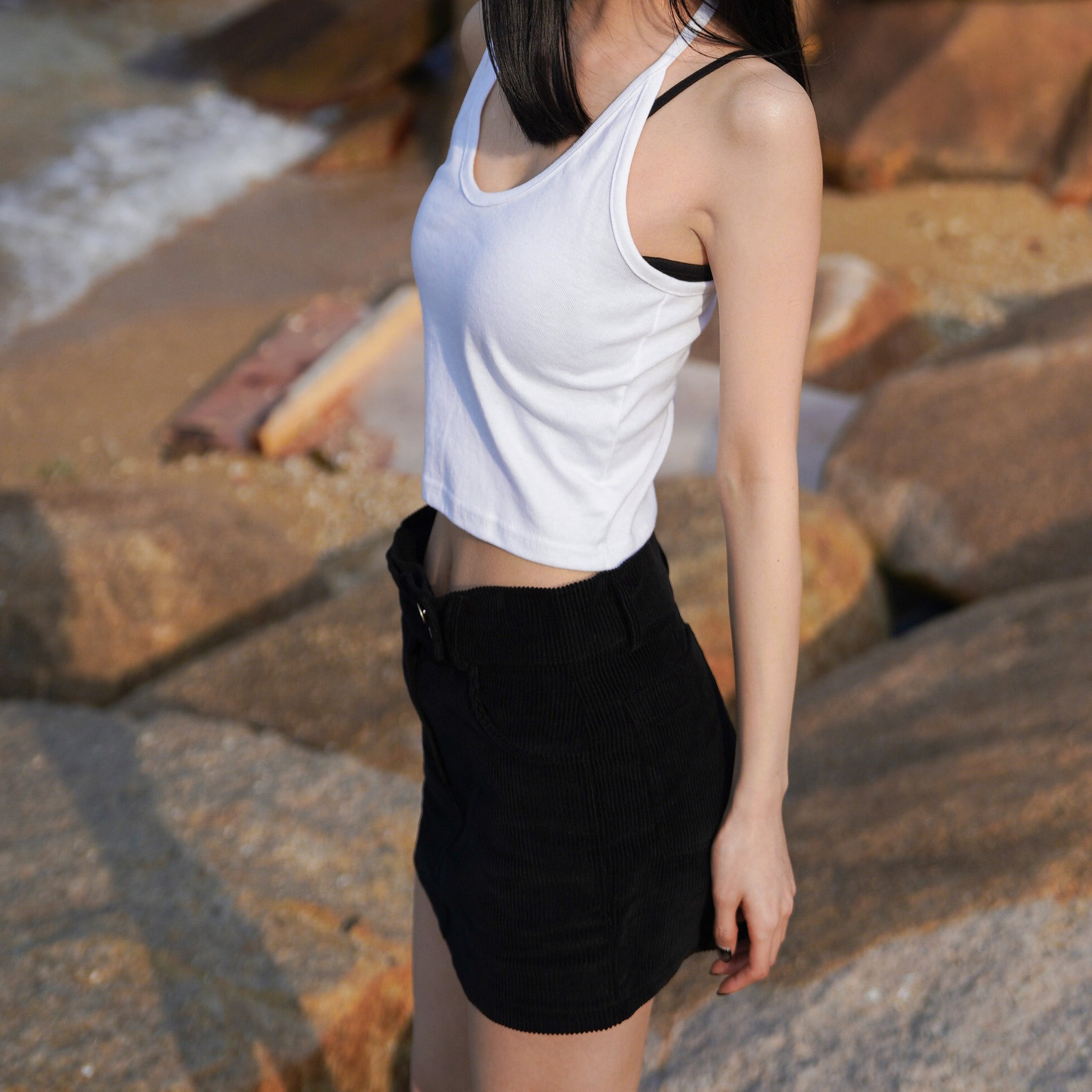 Halter Neck Sleeveless/ 2色