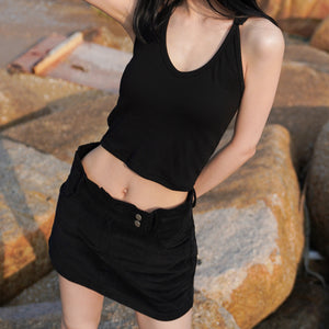 Halter Neck Sleeveless/ 2色