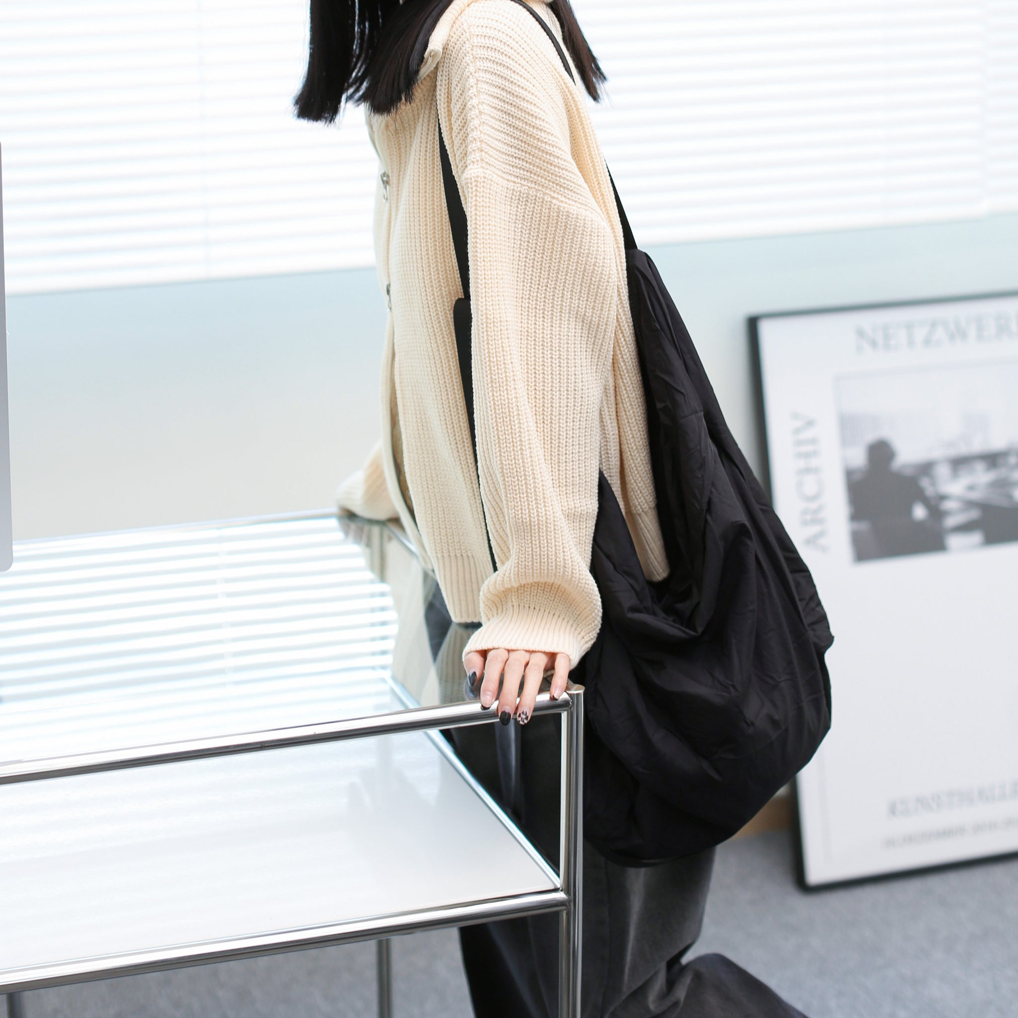 [BEST] Nylon Buckle Cross Bag/ 1色